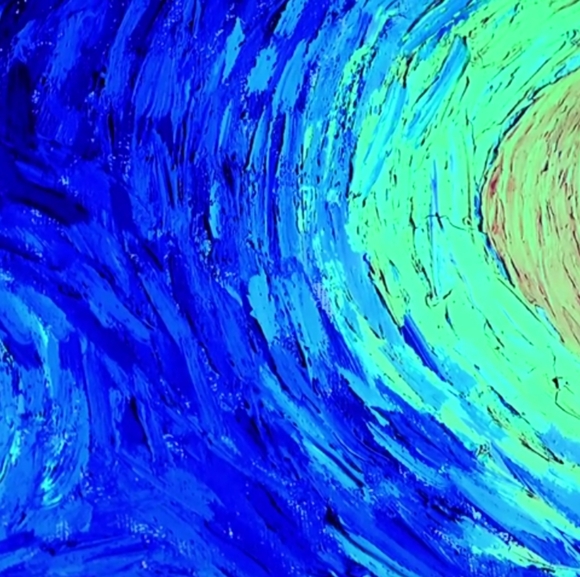 Black Light Starry Night Vincent Van Gogh Big Wall Tapestry UV Blacklight New - Picture 7 of 11